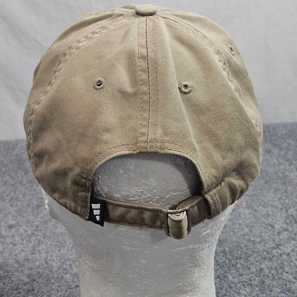Adidas‎ Hat Strapback Cap Beige Blue Logo Sporty Dad Cap Casual Minimal Utility